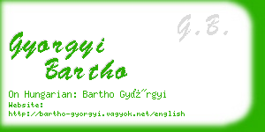 gyorgyi bartho business card